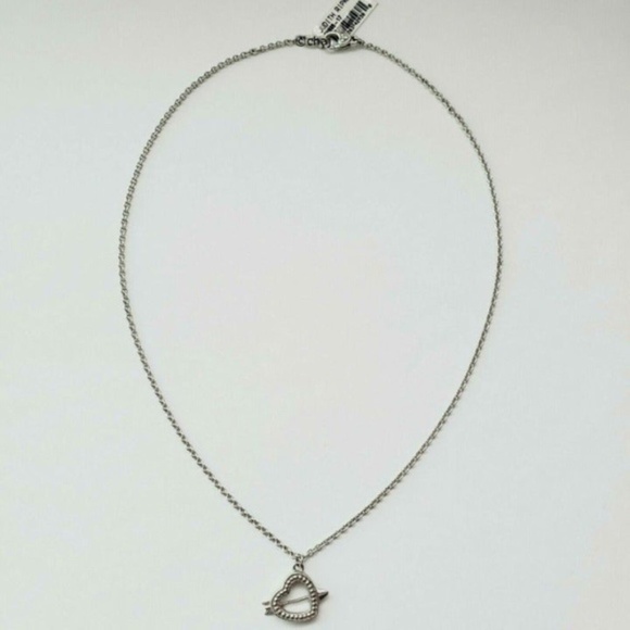 Judith Ripka Sterling Silver Heart & Arrow Necklace - Picture 3 of 5